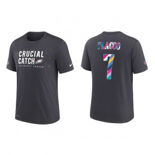 Joe Flacco Philadelphia Eagles Nike Charcoal 2021 NFL Crucial Catch Performance T-Shirt