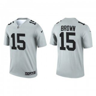 John Brown Silver 2021 Inverted Legend Raiders Jersey