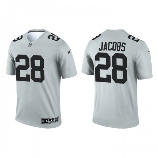 Josh Jacobs Silver 2021 Inverted Legend Raiders Jersey