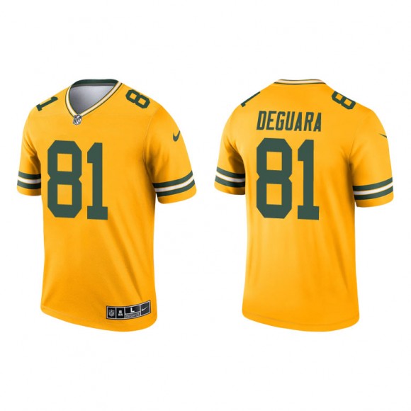 Josiah Deguara Gold 2021 Inverted Legend Packers Jersey