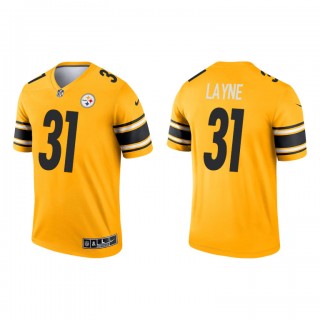 Justin Layne Gold 2021 Inverted Legend Steelers Jersey