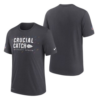 Kansas City Chiefs Nike Charcoal 2021 NFL Crucial Catch Performance T-Shirt