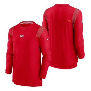 Kansas City Chiefs Nike Red Sideline Player UV Performance Long Sleeve T-Shirt