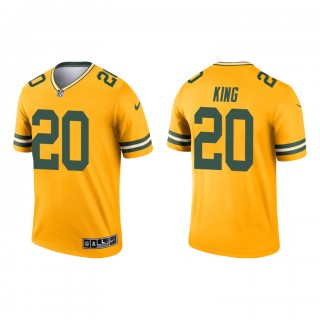 Kevin King Gold 2021 Inverted Legend Packers Jersey