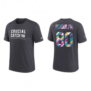 Kyle Rudolph New York Giants Nike Charcoal 2021 NFL Crucial Catch Performance T-Shirt