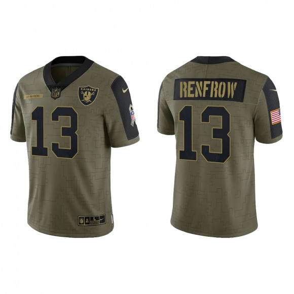 Men's Hunter Renfrow Las Vegas Raiders Olive 2021 Salute To Service Limited Jersey