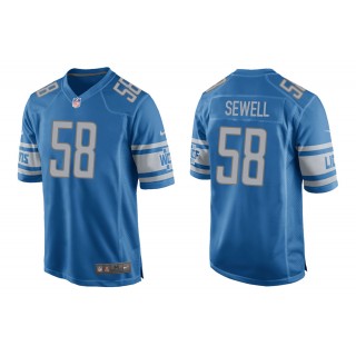 Men's Penei Sewell Detroit Lions Blue 2021 NFL Draft Jersey