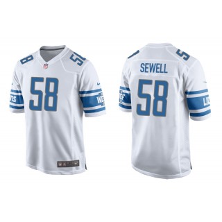 Men's Penei Sewell Detroit Lions White 2021 NFL Draft Jersey