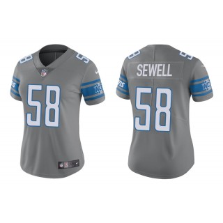 Women's Penei Sewell Detroit Lions Steel Color Rush Limited Jersey