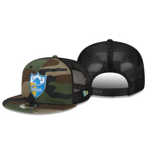 Los Angeles Chargers Camo Woodland Trucker 2.0 9FIFTY Hat