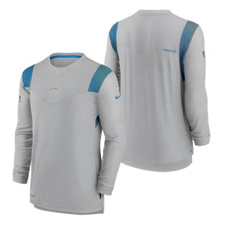 Los Angeles Chargers Nike Gray Sideline Player UV Performance Long Sleeve T-Shirt