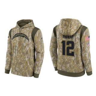 Men's Joe Reed Los Angeles Chargers Camo 2021 Salute To Service Therma Hoodie