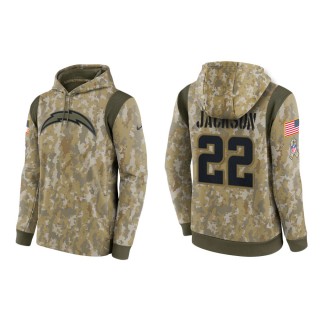 Men's Justin Jackson Los Angeles Chargers Camo 2021 Salute To Service Therma Hoodie