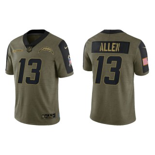 Men's Keenan Allen Los Angeles Chargers Olive 2021 Salute To Service Limited Jersey