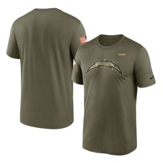 2021 Salute To Service Chargers Olive Legend Performance T-Shirt