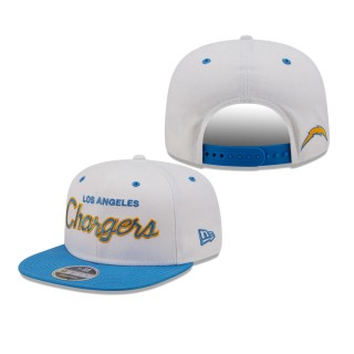 Los Angeles Chargers White Powder Blue Sparky Original 9FIFTY Hat
