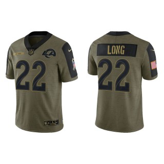 Men's David Long Los Angeles Rams Olive 2021 Salute To Service Limited Jersey