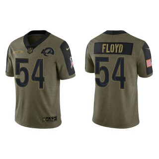 Men's Leonard Floyd Los Angeles Rams Olive 2021 Salute To Service Limited Jersey