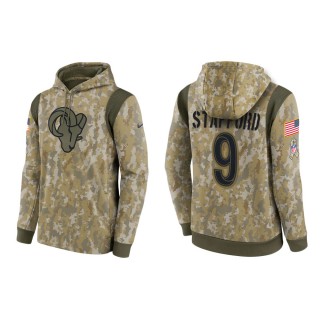Men's Matthew Stafford Los Angeles Rams Camo 2021 Salute To Service Therma Hoodie