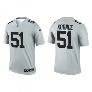 Malcolm Koonce Silver 2021 Inverted Legend Raiders Jersey