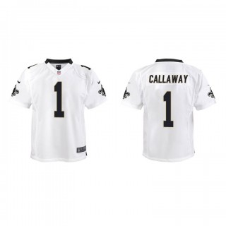 Marquez Callaway White Game Saints Youth Jersey