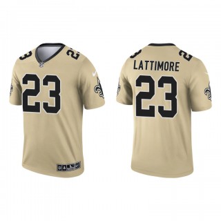 Marshon Lattimore Gold 2021 Inverted Legend Saints Jersey