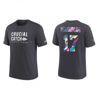 Mecole Hardman Kansas City Chiefs Nike Charcoal 2021 NFL Crucial Catch Performance T-Shirt