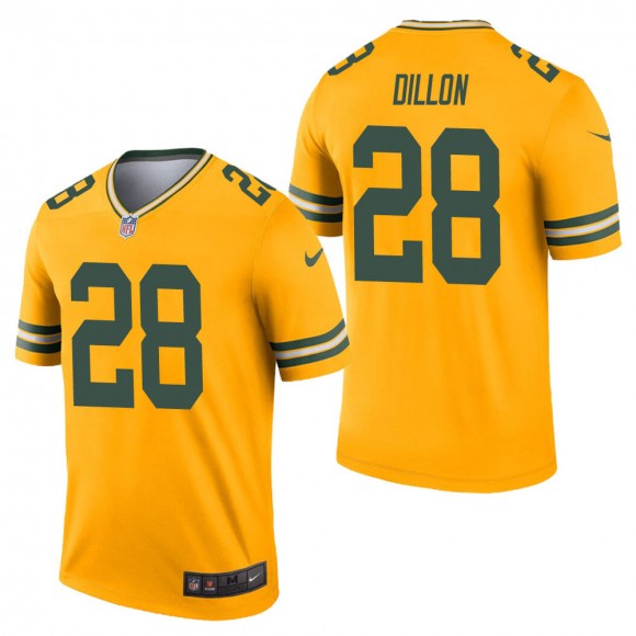 Men's Green Bay Packers A.J. Dillon Gold Inverted Legend Jersey