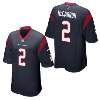 Men's Houston Texans A.J. McCarron Navy Game Jersey