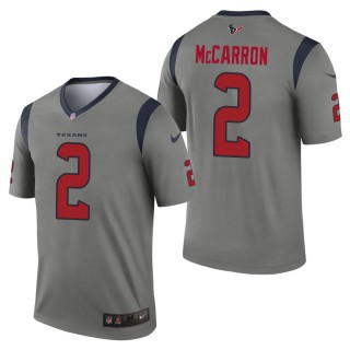 Men's Houston Texans A.J. McCarron Gray Inverted Legend Jersey