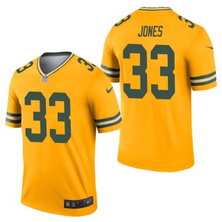 Men's Green Bay Packers Aaron Jones Gold Inverted Legend Jersey