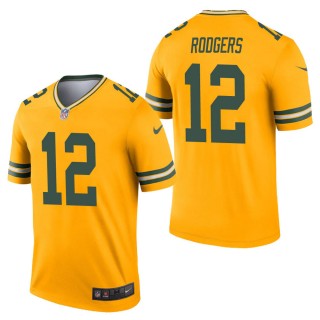 Men's Green Bay Packers Aaron Rodgers Gold Inverted Legend Jersey