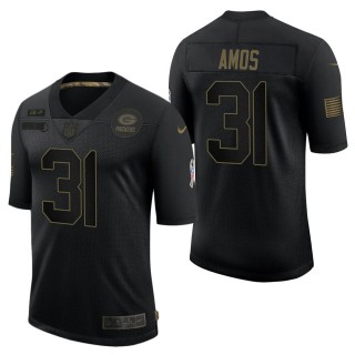 Men's Green Bay Packers Adrian Amos Black Salute to Service Jersey