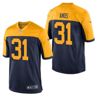 Men's Green Bay Packers Adrian Amos Navy Throwback Game Jersey
