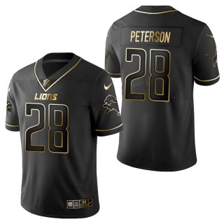 Men's Detroit Lions Adrian Peterson Black Golden Edition Jersey
