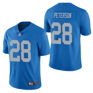 Men's Detroit Lions Adrian Peterson Blue Vapor Untouchable Limited Jersey