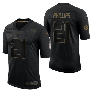 Men's New England Patriots Adrian Phillips Black Salute to Service Jersey