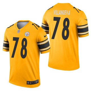 Men's Pittsburgh Steelers Alejandro Villanueva Gold Inverted Legend Jersey