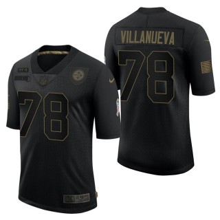 Men's Pittsburgh Steelers Alejandro Villanueva Black Salute to Service Jersey