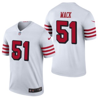 Men's San Francisco 49ers Alex Mack White Color Rush Legend Jersey