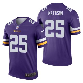 Men's Minnesota Vikings Alexander Mattison Purple Legend Jersey