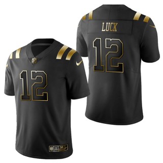 Men's Indianapolis Colts Andrew Luck Black Golden Edition Jersey