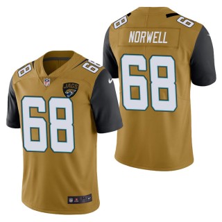 Men's Jacksonville Jaguars Andrew Norwell Gold Color Rush Limited Jersey