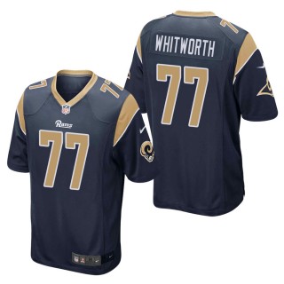 Men's Los Angeles Rams Andrew Whitworth Navy Game Jersey
