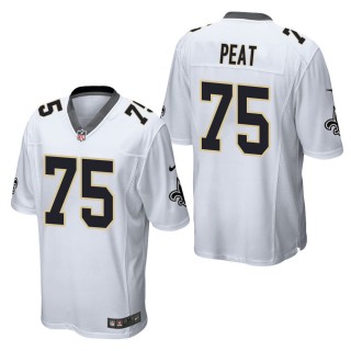 Men's New Orleans Saints Andrus Peat White Game Jersey