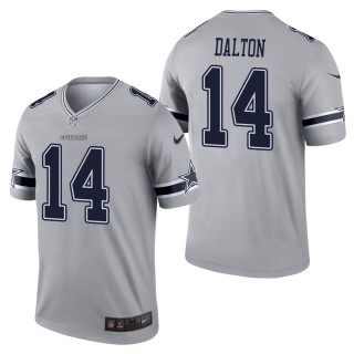 Men's Dallas Cowboys Andy Dalton Gray Inverted Legend Jersey