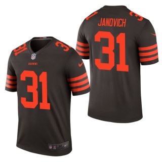 Men's Cleveland Browns Andy Janovich Brown Color Rush Legend Jersey