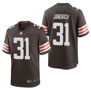 Men's Cleveland Browns Andy Janovich Brown Game Jersey