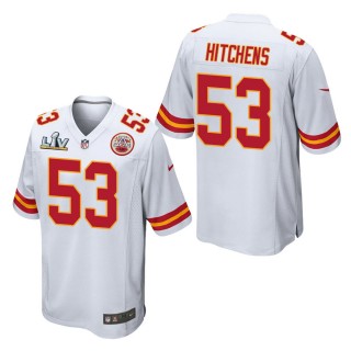 Men's Kansas City Chiefs Anthony Hitchens White Super Bowl LV Jersey