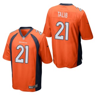 Men's Denver Broncos Aqib Talib Orange Game Jersey